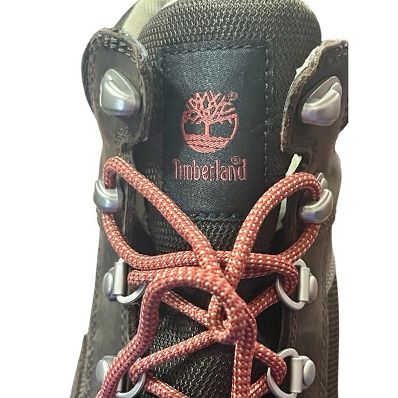 Timberland Women’s 9.5 White Ledge Mid Leather Hiking Waterproof Brown NIB - Picture 9 of 9